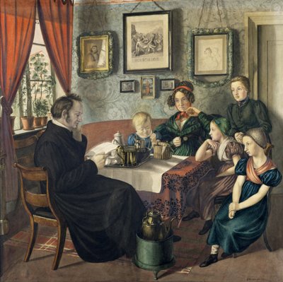 Pastor Johann Wilhelm Rautenberg and his Family by Carl Julius Milde